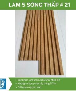 Tấm ốp tường nhựa lam 5 sóng thấp #21