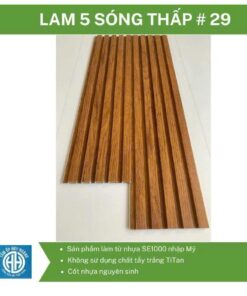 Tấm ốp tường nhựa lam 5 sóng thấp # 29