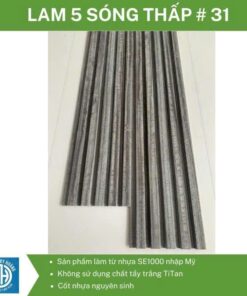 Tấm ốp tường nhựa lam 5 sóng thấp # 31