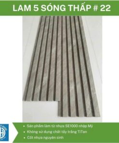 Tấm ốp tường nhựa lam 5 sóng thấp # 22
