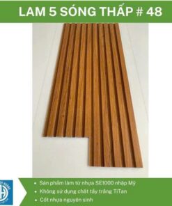 Tấm ốp tường nhựa lam 5 sóng thấp # 48